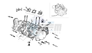 SENDA SM X-RACE 2VER - 50 CC VTHSR2E1A EU2 2VER drawing CRANKCASE - COVER