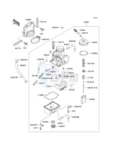 KDX 200 H [KDX200] (H6-H9) [KDX200] drawing CARBURETOR