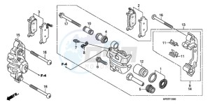 TRX500FMA Australia - (U) drawing FRONT BRAKE CALIPER