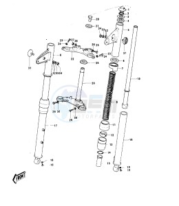 G5 (B-C) 100 drawing FRONT FORK -- 74-75 B_C- -