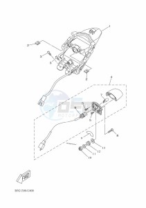 YZF125-A YZF-R125 (B5G4) drawing TAILLIGHT