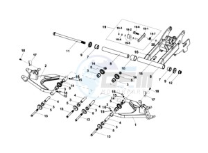 TRACKRUNNER 180 drawing SUSPENSION - REAR FORK