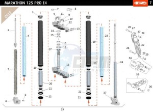 MARATHON-125-E4-PRO-REPLICA-SERIES-AUSTRIA-2018-MARATHON-125-E4-PRO-GREEN-REPLICA-SERIES drawing FRONT FORK