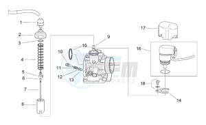 Mojito Retro 50 2t (eng. aprilia) drawing Carburettor I