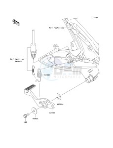 ER 650 A [ER-6N (EUROPEAN] (A6S-A8F) A8F drawing BRAKE PEDAL