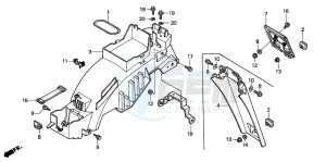 NSR125R drawing REAR FENDER