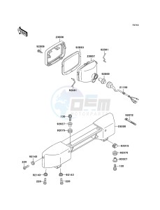 KLF300 4x4 KLF300-C17 EU GB drawing Headlight(s)