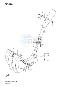 GSX1400 (E2) drawing MUFFLER (MODEL K5)