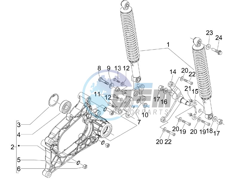 Rear suspension - Shock absorbers