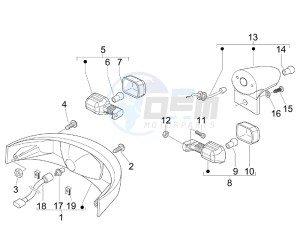 SR Max 125 drawing Tail light - Turn signal lamps