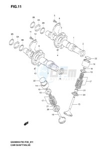 GS500 (P3) drawing CAMSHAFT - VALVE