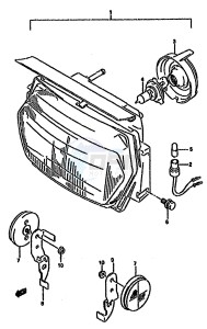 GSX750F (K-T) drawing HEADLAMP (MODEL S)