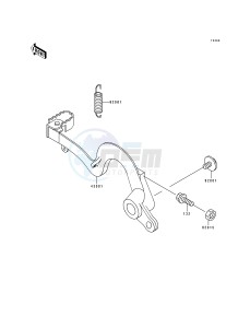 KX 125 J [KX125] (J2) [KX125] drawing BRAKE PEDAL