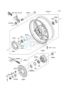 NINJA_ZX-6R ZX600P8F FR GB XX (EU ME A(FRICA) drawing Rear Hub