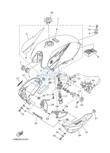 YBR125EGS (43BB) drawing FUEL TANK