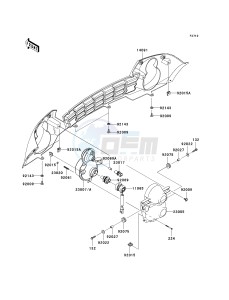 KAF 400 B [MULE 600] (B6F-B9F) B6F drawing HEADLIGHT-- S- -