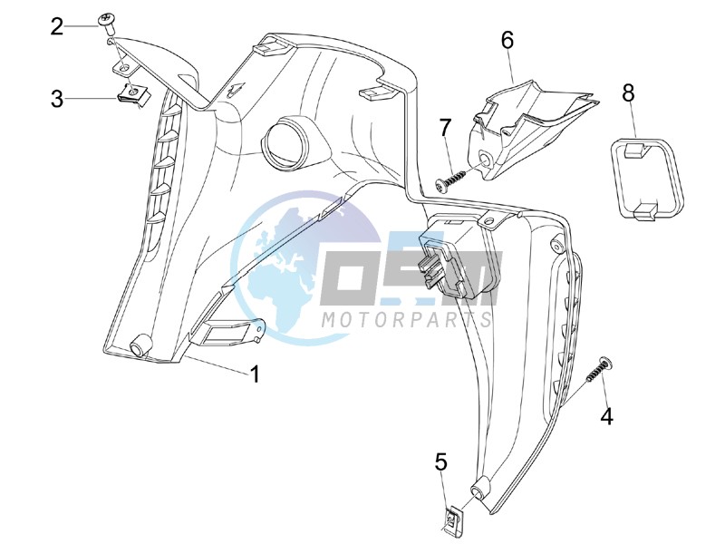 Front glove-box - Knee-guard panel