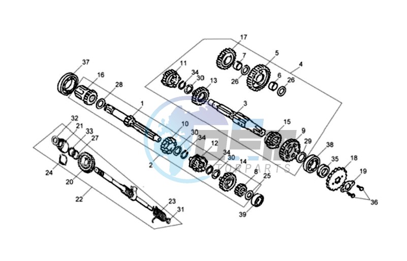 CRANKCASE - DRIVE SHAFT