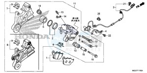 CB500XE CB500X ABS UK - (E) drawing REAR BRAKE CALIPER