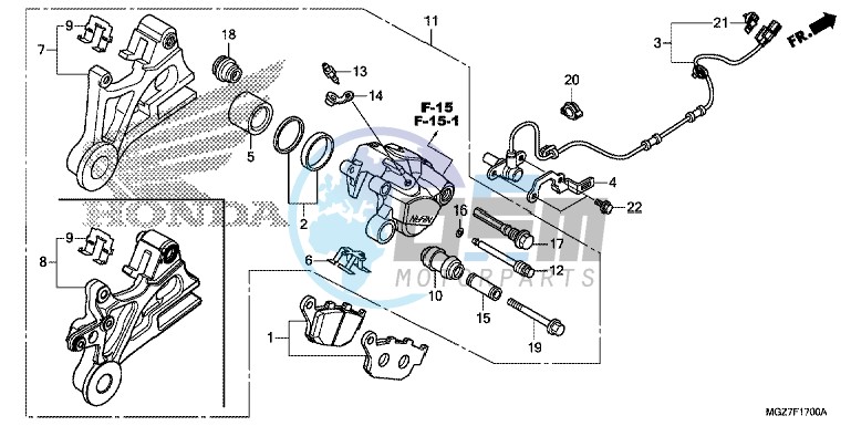 REAR BRAKE CALIPER