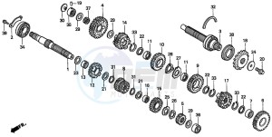 CB600F2 CB600F drawing TRANSMISSION