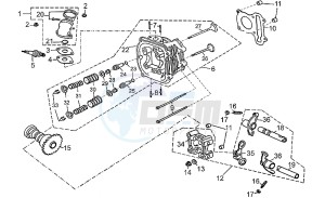 Quasar 180 drawing Cylinder head assy