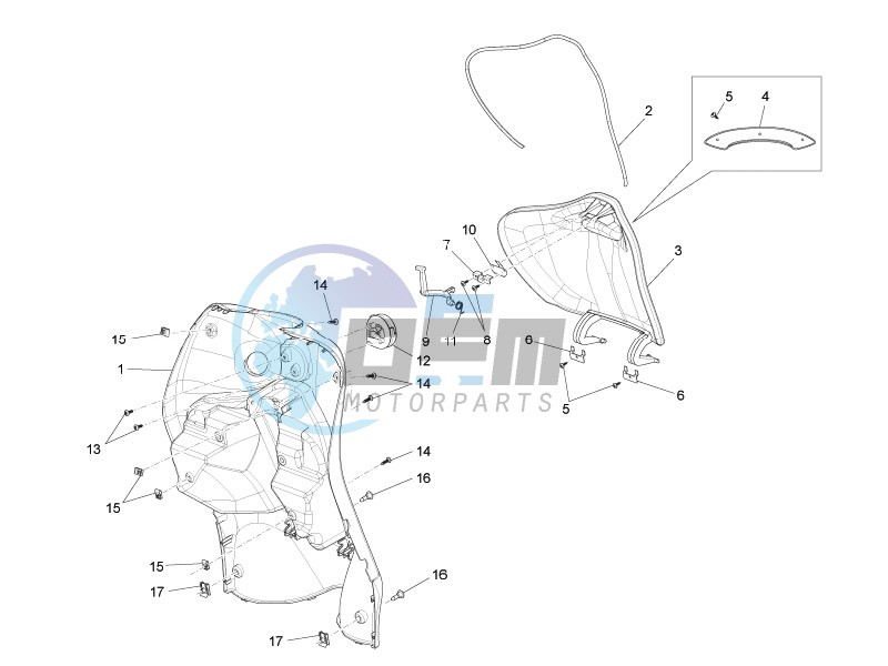 Front glove-box - Knee-guard panel