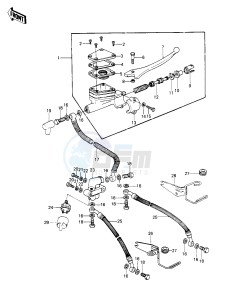 KZ 1000 C [POLICE 1000] (C1-C1A) [POLICE 1000] drawing FRONT MASTER CYLINDER -- KZ1000-C1A- -