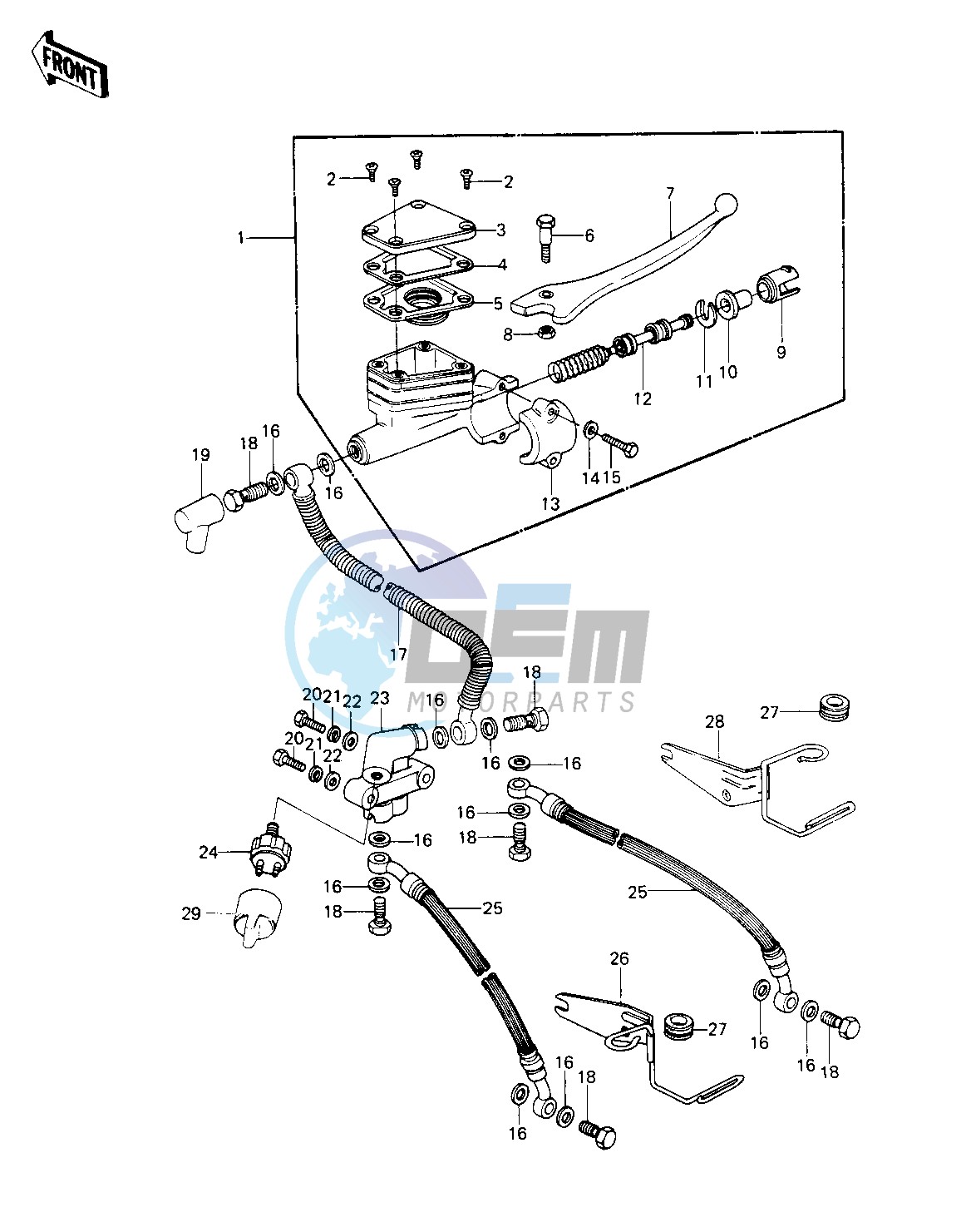 FRONT MASTER CYLINDER -- KZ1000-C1A- -