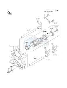 ZR 750 K [Z750S] (K6F) K6F drawing GEAR CHANGE DRUM_SHIFT FORK-- S- -