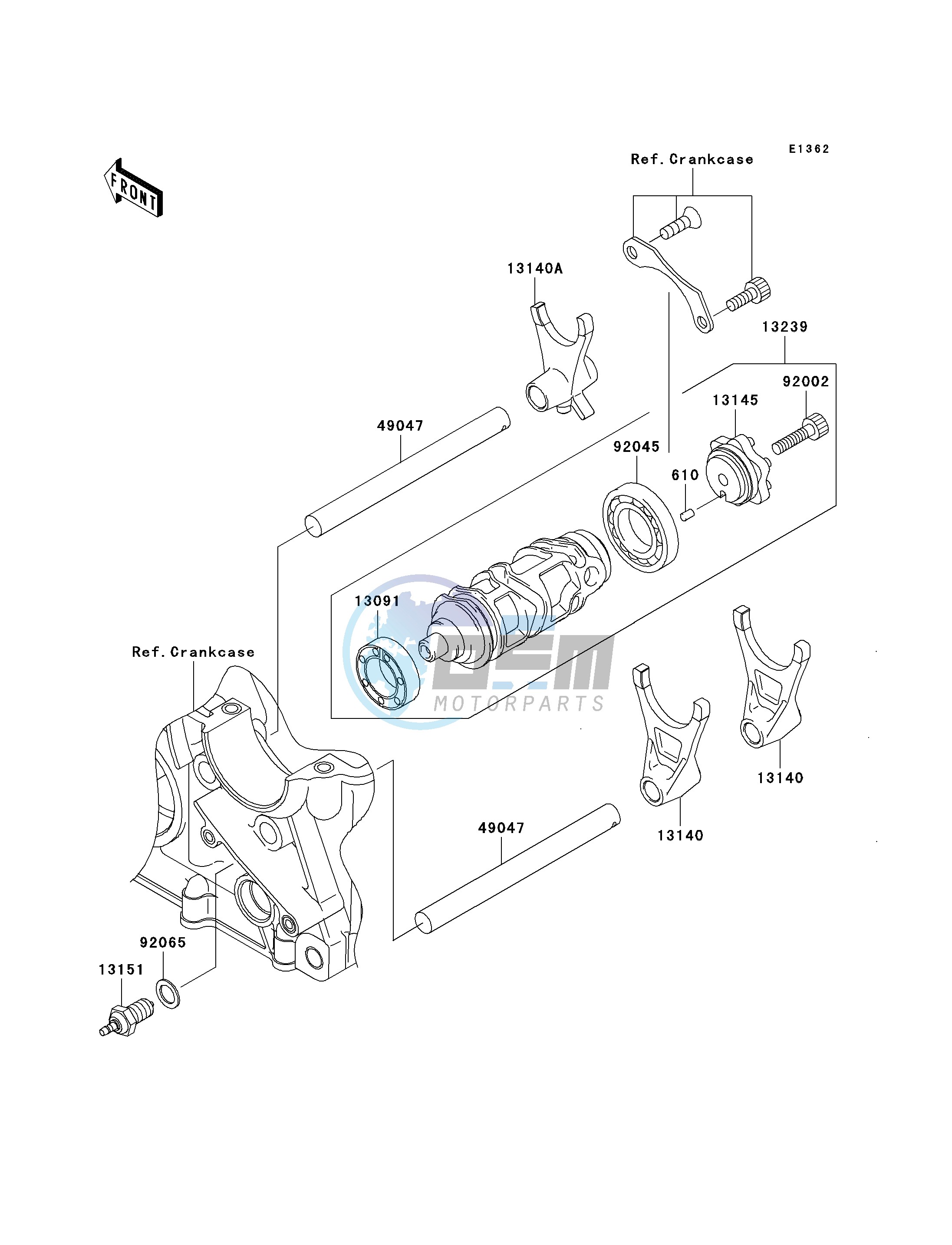 GEAR CHANGE DRUM_SHIFT FORK-- S- -