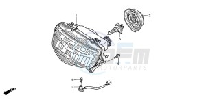 CBR600F3 drawing HEADLIGHT