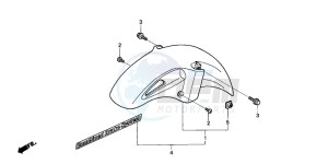 NT650V drawing FRONT FENDER