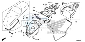 SH125ADSE SH125ADS UK - (E) drawing SEAT/LUGGAGE BOX