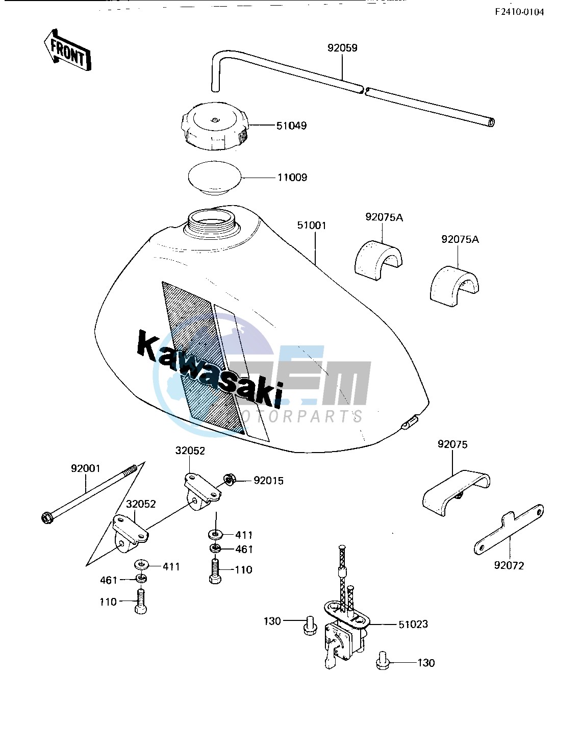 FUEL TANK -- 82 KDX250-B2- -