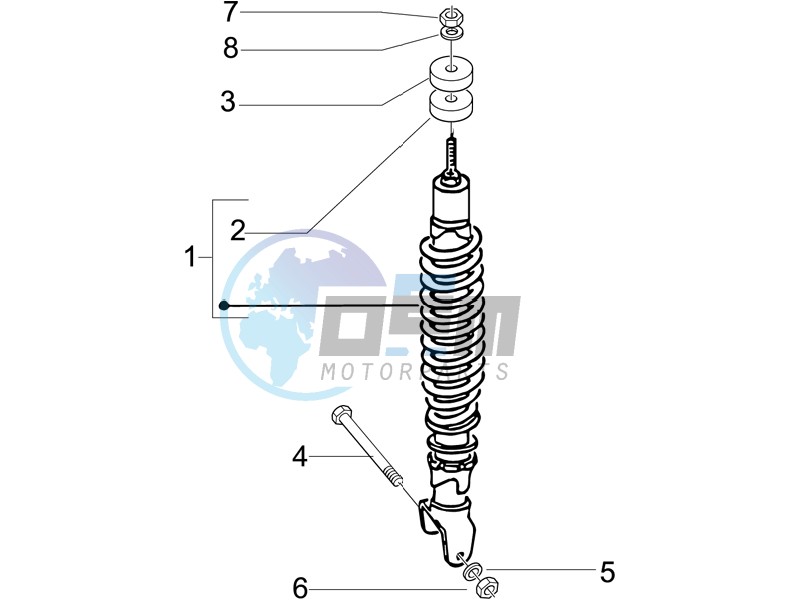 Rear suspension - Shock absorber/s