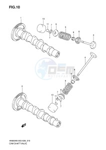 AN650 (E3-E28) Burgman drawing CAM SHAFT VALVE