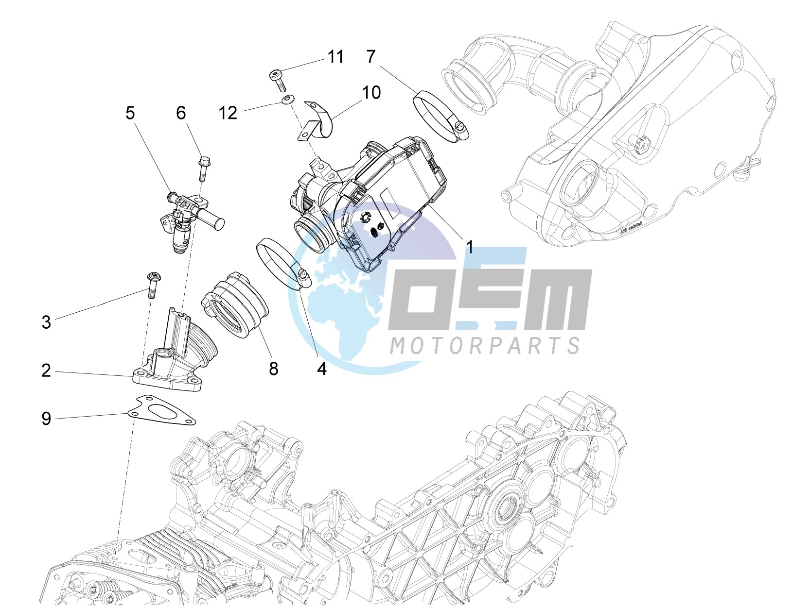 Throttle body - Injector - Union pipe