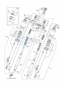 DT125 (3TTX) drawing FRONT FORK