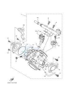 YFM700FWBD YFM70KPHJ KODIAK 700 EPS HUNTER (B32N) drawing THROTTLE BODY ASSY 1