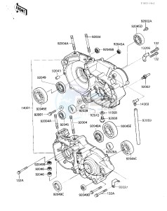 KX 250 E [KX250] (E1) [KX250] drawing CRANKCASE