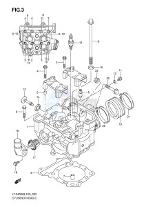 LT-Z400 (E19) drawing CYLINDER HEAD