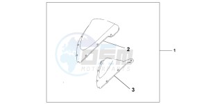 CBR600F drawing WINDSHIELD