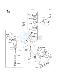 ZRX1200R ZR1200A6F FR GB XX (EU ME A(FRICA) drawing Rear Master Cylinder