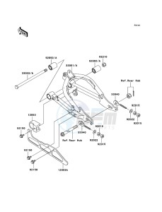 KLX110 KLX110-A4 EU drawing Swingarm