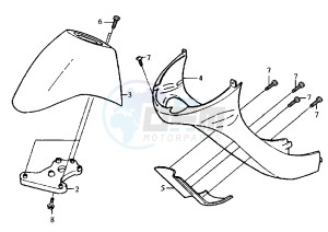 CINDERELLA - 100 cc drawing FRONT MUDGUARD HA10W-6