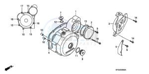 CRF230F9 Australia - (U) drawing LEFT CRANKCASE COVER