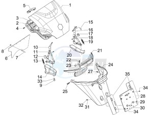 MP3 250 ie lt drawing Rear cover - Splash guard