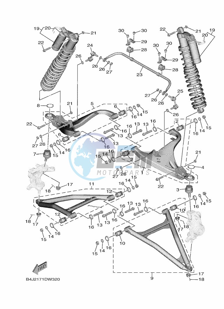 FRONT SUSPENSION & WHEEL