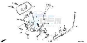 TRX500FPMD TRX500FPM Australia - (U) drawing SELECT LEVER